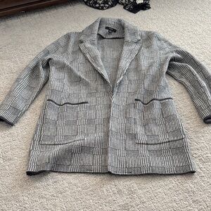 J. Crew  Women's Gray Plaid sweater blazer